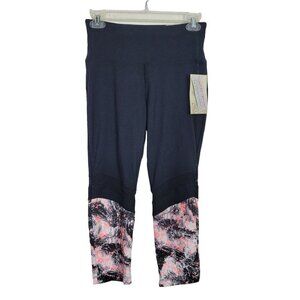 Balance Collection Sz Small The Capri Leggings Coral Kiss Tube Waves Black NWT